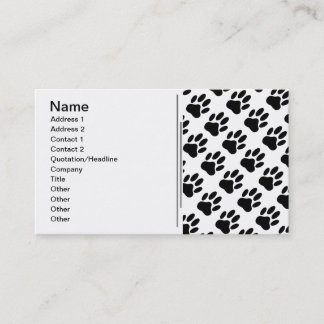 Dog Pawprint Custom Visitenkarte