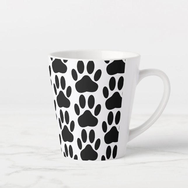 Dog Pawprint Muster Milchtasse (Rechts)