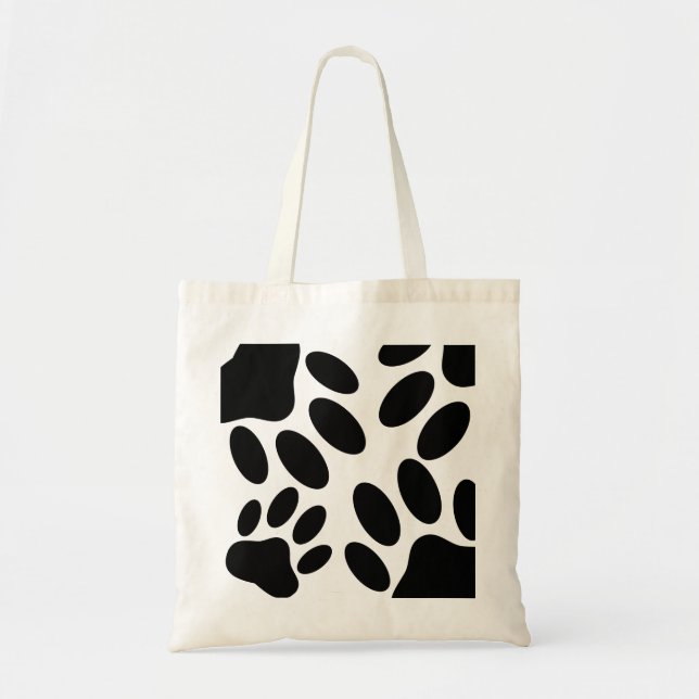 Dog Pawprint Muster Tote Bag Tragetasche (Vorne)