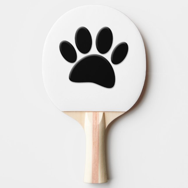 Dog Pawprint Tischtennis Schläger (Vorderseite)