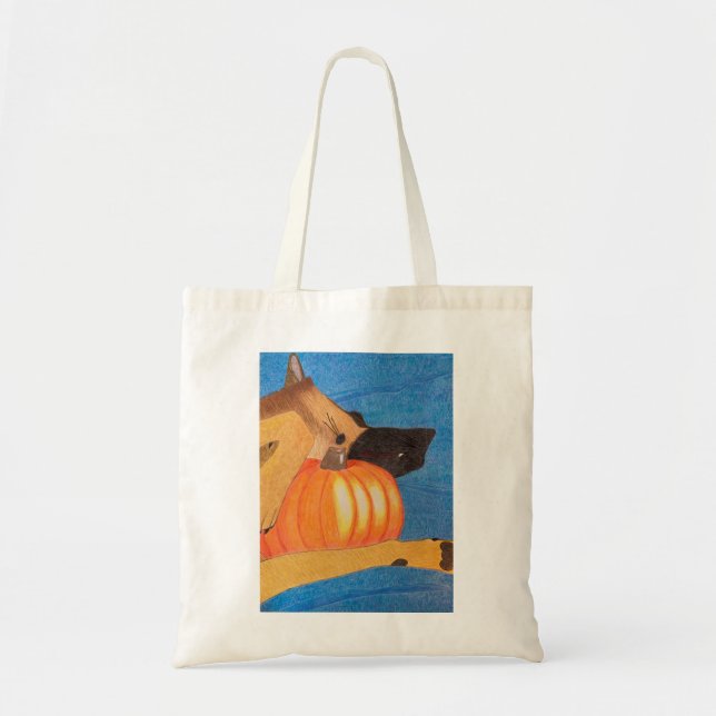 Dog paws and pumpkin bag tragetasche (Vorne)