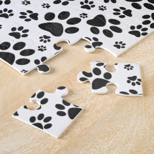 Dog Paws Black and White Polka Dot
