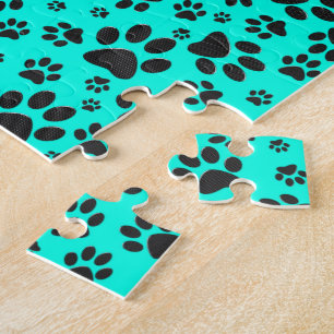 Dog Paws Black and White Polka Dot on viviviviane