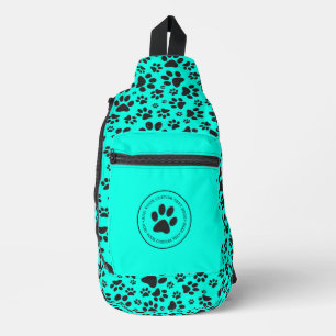 Dog Paws Black and White Polka Dot on viviviviane Crossbody Bag