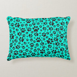 Dog Paws Black and White Polka Dot on viviviviane Dekokissen