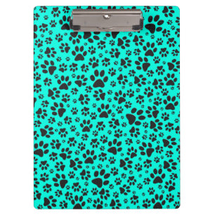 Dog Paws Black and White Polka Dot on viviviviane  Klemmbrett