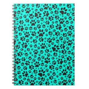 Dog Paws Black and White Polka Dot on viviviviane  Notizblock