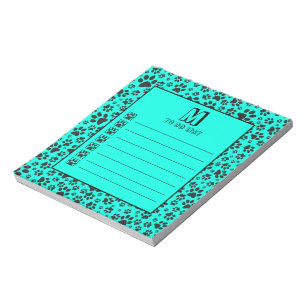 Dog Paws Black and White Polka Dot on viviviviane Notizblock