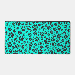 Dog Paws Black and White Polka Dot on viviviviane Schreibtischunterlage
