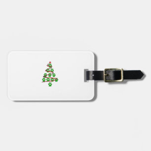 Dog Paws Print Christmas Tree für Hunde Liebhaber Gepäckanhänger