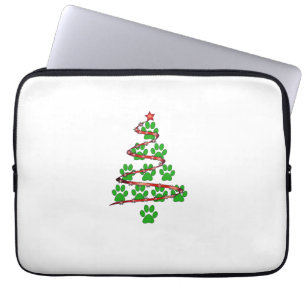 Dog Paws Print Christmas Tree für Hunde Liebhaber Laptopschutzhülle