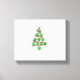 Dog Paws Print Christmas Tree für Hunde Liebhaber Leinwanddruck