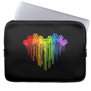 Dog Paws Rainbow Heart Hund Lover Gay Pride Lgbt Laptopschutzhülle