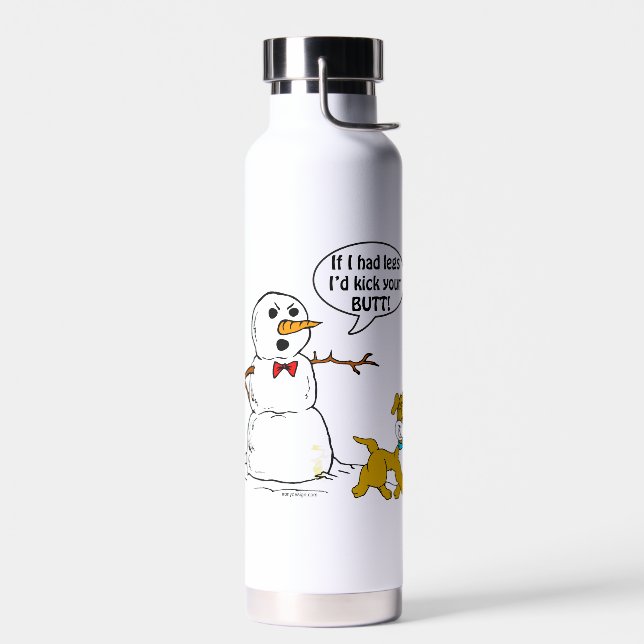 Dog Pees on Snowman Trinkflasche (Links)