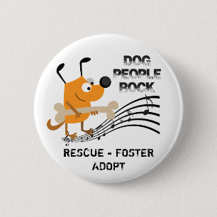 Dog People Rock Button