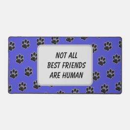 Dog Pet Best Friend Red Heart Puppy Paw Print Schreibtischunterlage