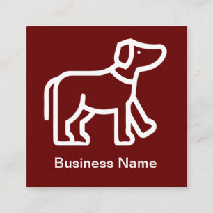 Dog Pet Care Thema bearbeiten Quadratische Visitenkarte