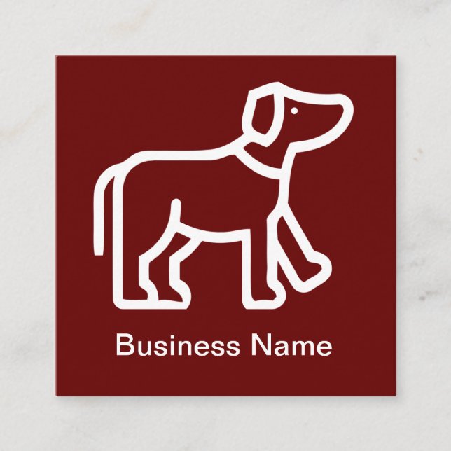 Dog Pet Care Thema bearbeiten Quadratische Visitenkarte (Vorderseite)