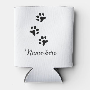Dog Pfow schwarzes Haustier hinzufügen Name Text T Dosenkühler