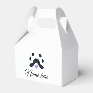 Dog Pfow schwarzes Haustier hinzufügen Name Text T Geschenkschachtel