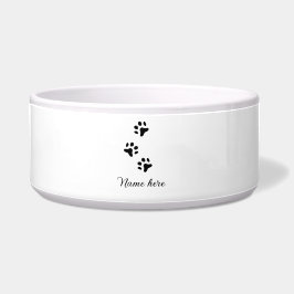 Dog Pfow schwarzes Haustier hinzufügen Name Text T Napf