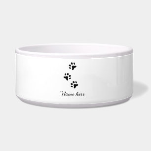 Dog Pfow schwarzes Haustier hinzufügen Name Text T Napf