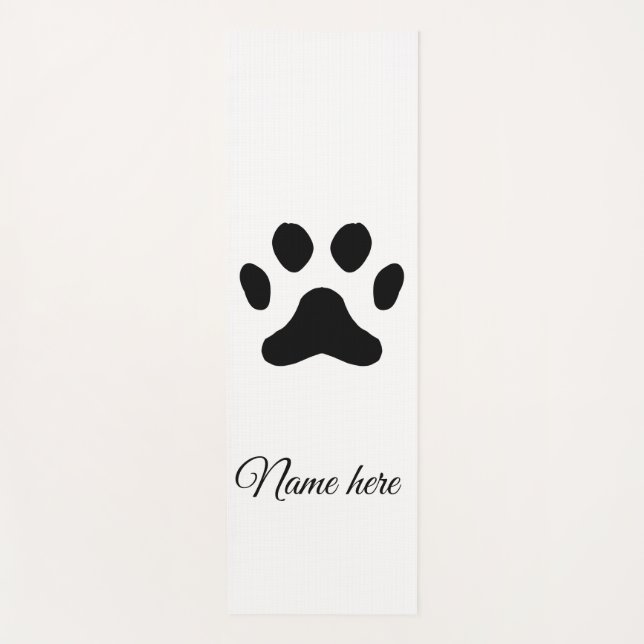 Dog Pfow schwarzes Haustier hinzufügen Name Text T Yogamatte (Vorderseite)