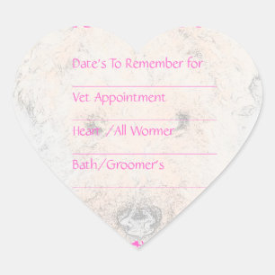 Dog Pink Erinnerung Stickers