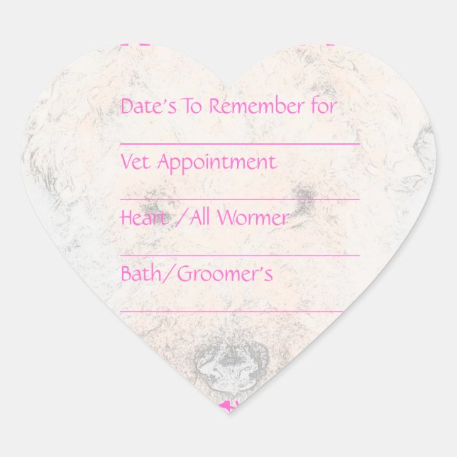 Dog Pink Erinnerung Stickers (Vorderseite)