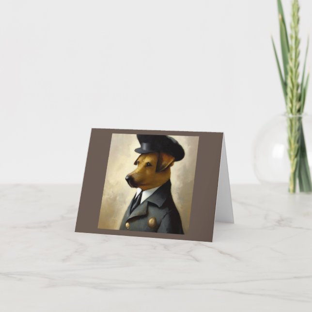 Dog Policeman Karte (Vorderseite)
