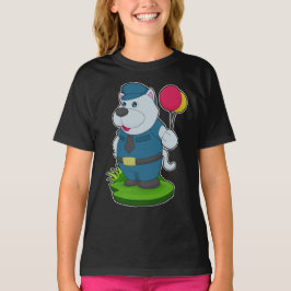 Dog Polizist Ballon Police T-Shirt