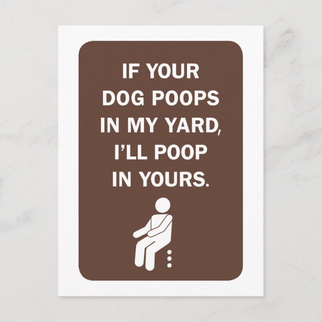 Dog Poop Post Card Postkarte (Vorderseite)