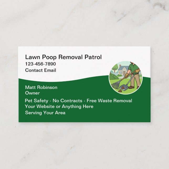 Dog Poop Removal Services  Visitenkarte (Vorderseite)