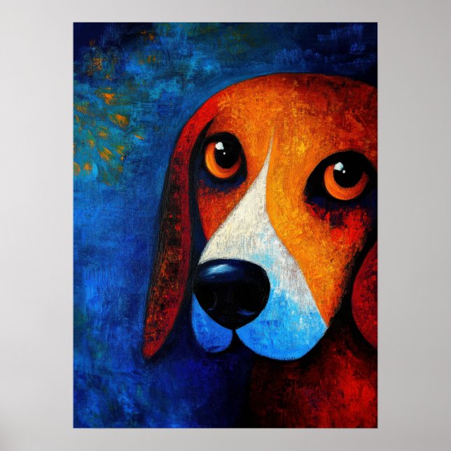 Dog Portrait Art Poster (Vorne)