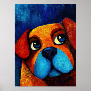 Dog Portrait Art Poster