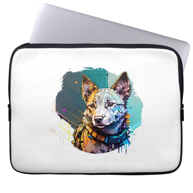 Dog Portrait Laptopschutzhülle (Vorderseite)