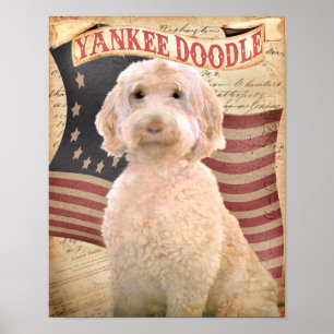 Dog Portrait Personalized Pet portrait Labradoodle Poster