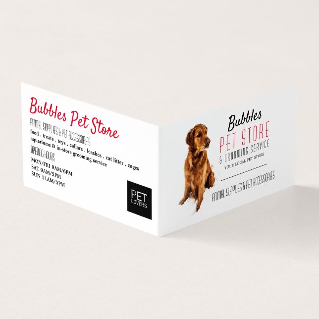 Dog Portrait, Pet Store & Groomer im Detail Visitenkarten (Vorderseite)