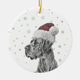Dog Portrait und Paw Print Ornament