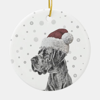 Dog Portrait und Paw Print Ornament