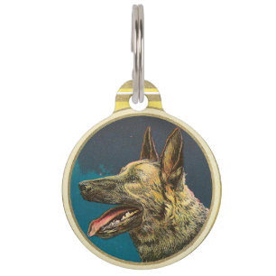 DOG PORTRAITS / Deutscher Schäferhund/Fotovorlage Tiernamensmarke