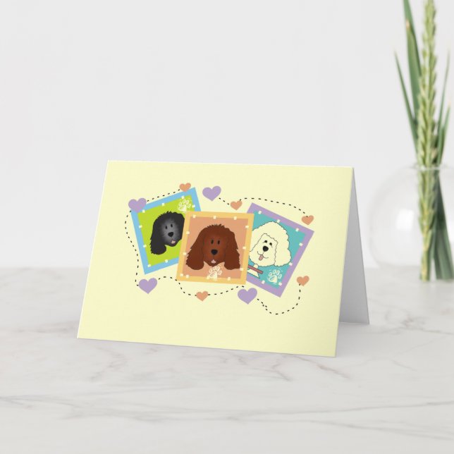 Dog Portraits Tshirts und Geschenke Karte (Vorderseite)