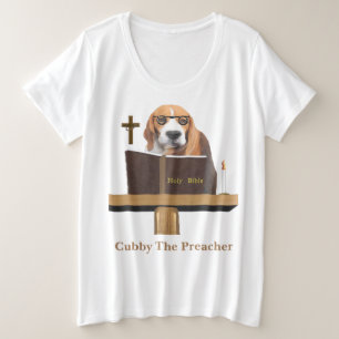 Dog Preacher Große Größe T-Shirt