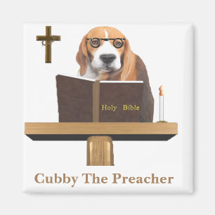 Dog Preacher Magnet
