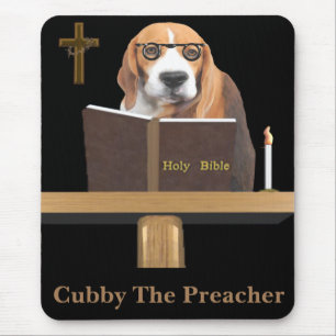 Dog Preacher Mousepad