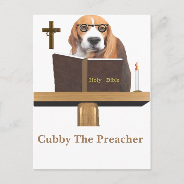Dog Preacher Postkarte (Vorderseite)