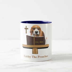 Dog Preacher Zweifarbige Tasse