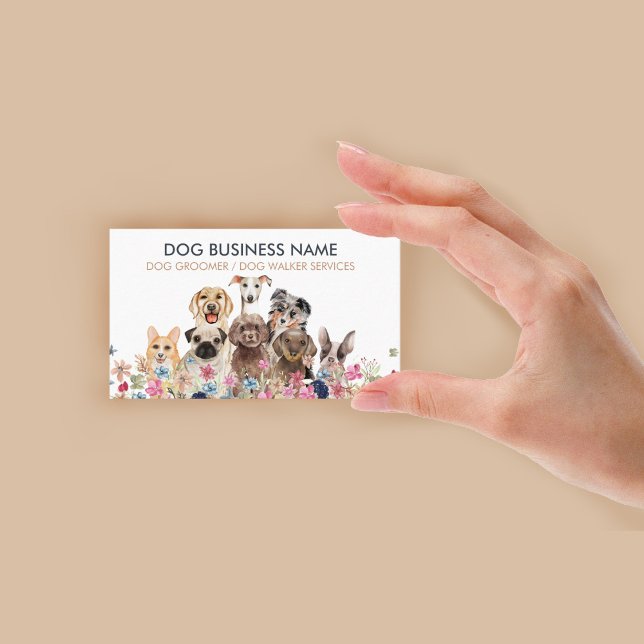 Dog Puppies Visitenkarte (Multiple Dog Puppies Business Card)