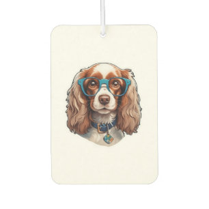 Dog Puppy Pooch Niedlich Funny Glasses Student Autolufterfrischer