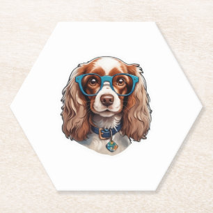 Dog Puppy Pooch Niedlich Funny Glasses Student Untersetzer